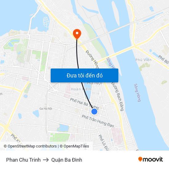 Phan Chu Trinh to Quận Ba Đình map