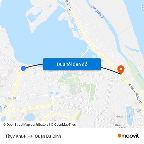 Thụy Khuê to Quận Ba Đình map
