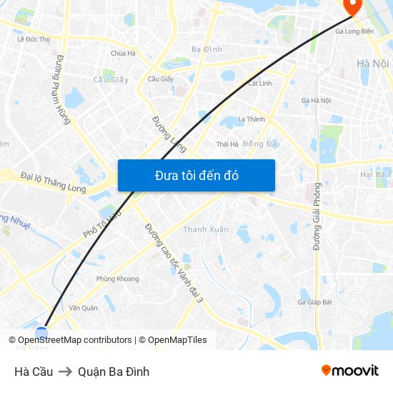 Hà Cầu to Quận Ba Đình map