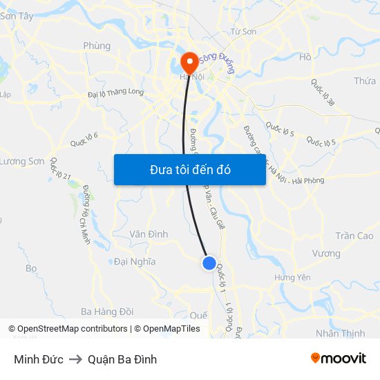 Minh Đức to Quận Ba Đình map