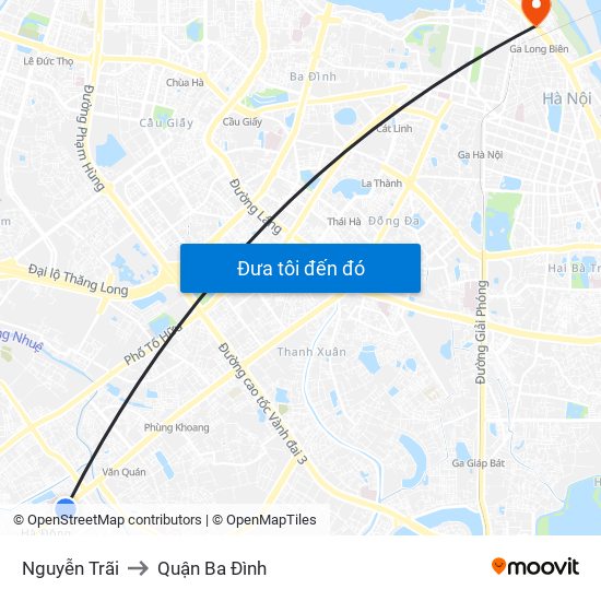 Nguyễn Trãi to Quận Ba Đình map