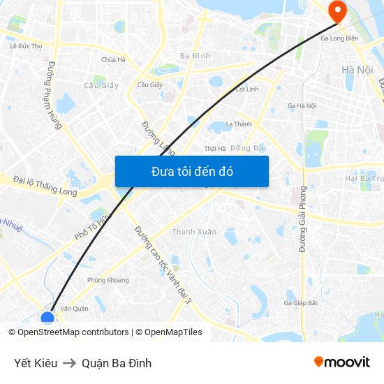 Yết Kiêu to Quận Ba Đình map