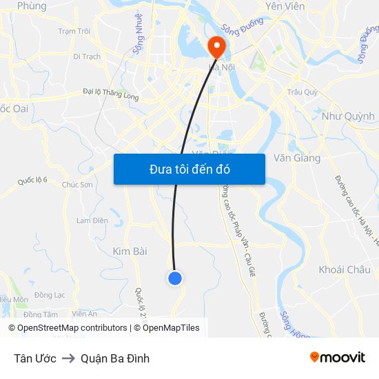 Tân Ước to Quận Ba Đình map