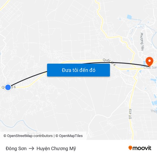 Đông Sơn to Huyện Chương Mỹ map