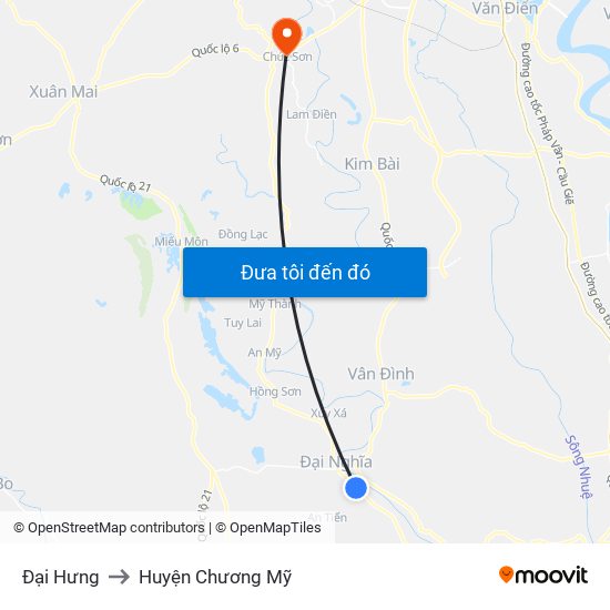 Đại Hưng to Huyện Chương Mỹ map