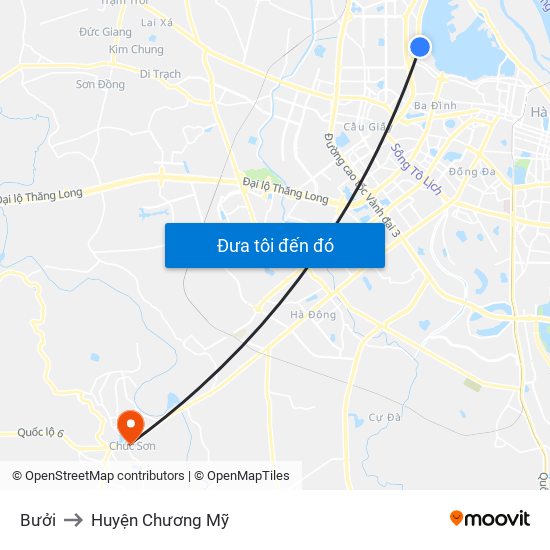 Bưởi to Huyện Chương Mỹ map