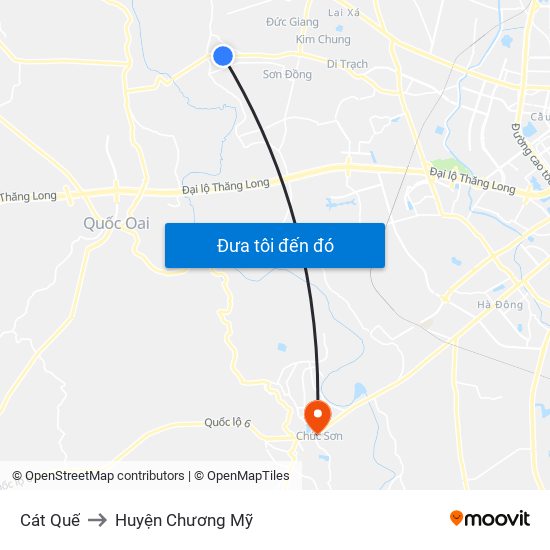 Cát Quế to Huyện Chương Mỹ map