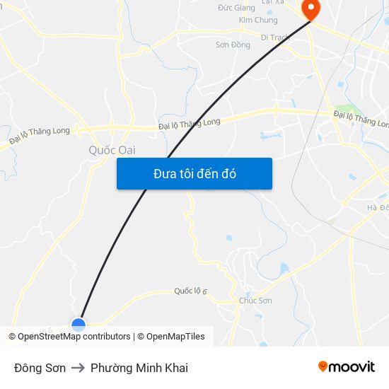Đông Sơn to Phường Minh Khai map