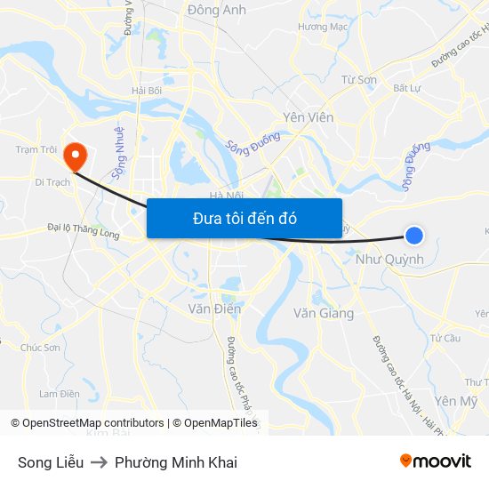 Song Liễu to Phường Minh Khai map