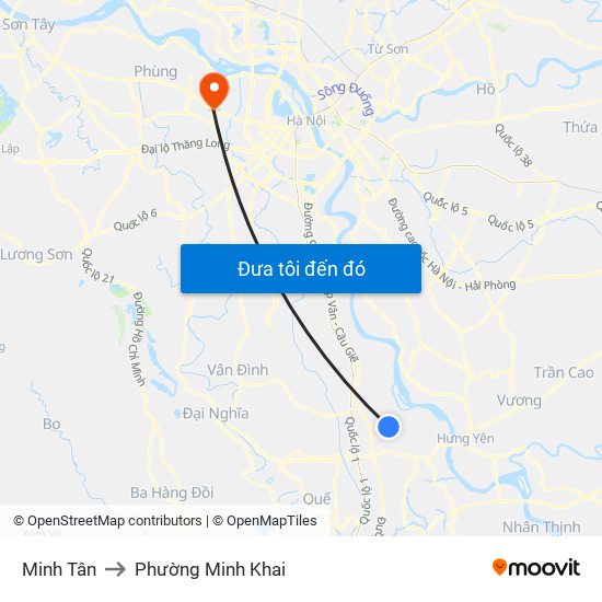 Minh Tân to Phường Minh Khai map