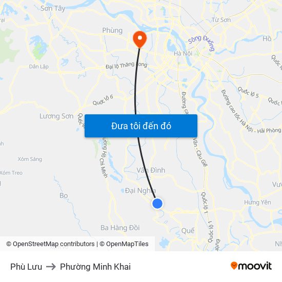 Phù Lưu to Phường Minh Khai map