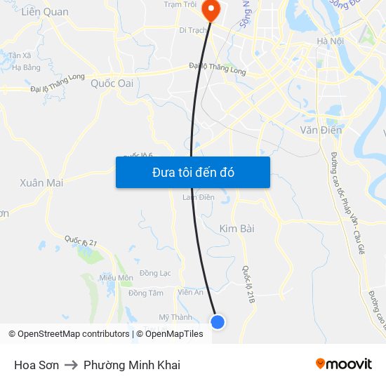 Hoa Sơn to Phường Minh Khai map