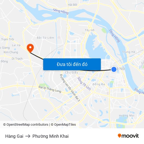 Hàng Gai to Phường Minh Khai map