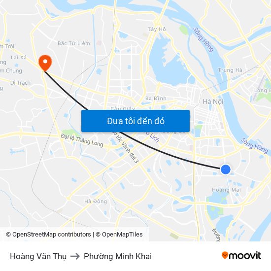 Hoàng Văn Thụ to Phường Minh Khai map