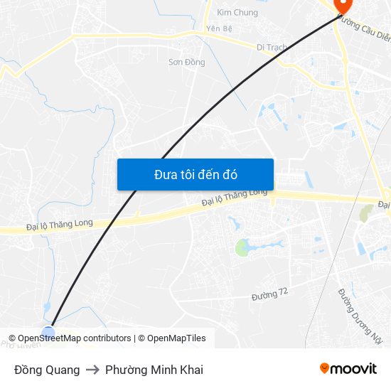 Đồng Quang to Phường Minh Khai map