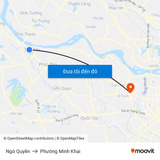 Ngô Quyền to Phường Minh Khai map