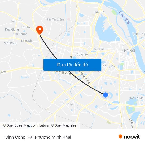 Định Công to Phường Minh Khai map