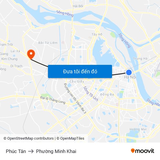 Phúc Tân to Phường Minh Khai map