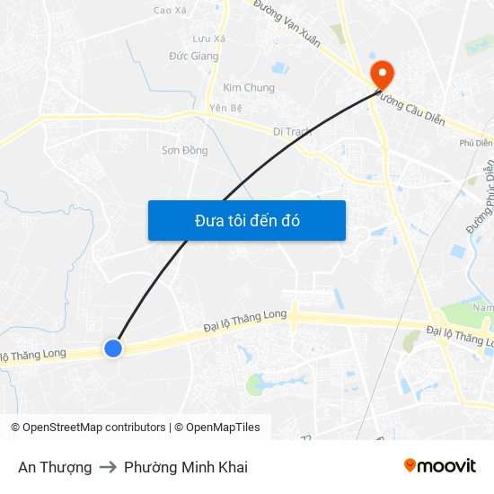 An Thượng to Phường Minh Khai map