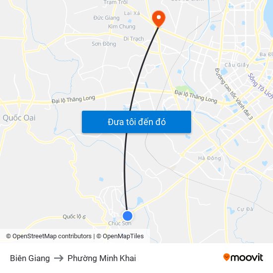 Biên Giang to Phường Minh Khai map