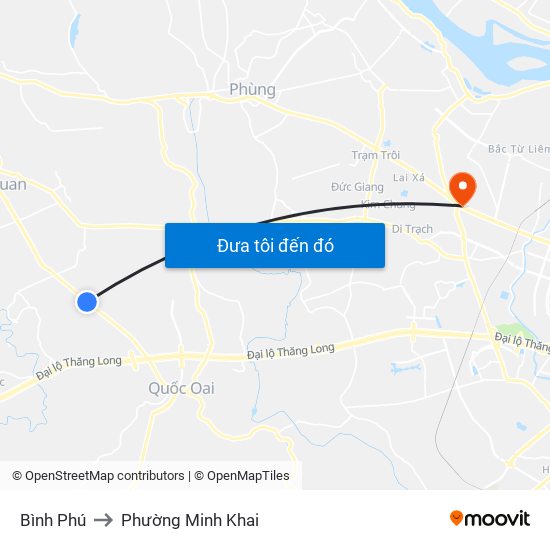 Bình Phú to Phường Minh Khai map