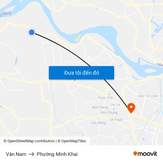 Vân Nam to Phường Minh Khai map