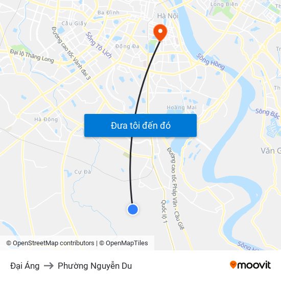 Đại Áng to Phường Nguyễn Du map