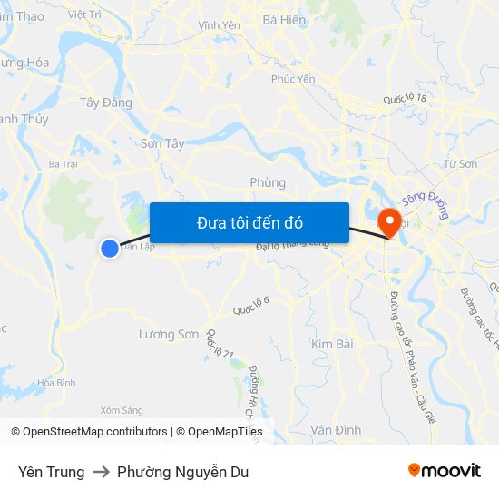 Yên Trung to Phường Nguyễn Du map