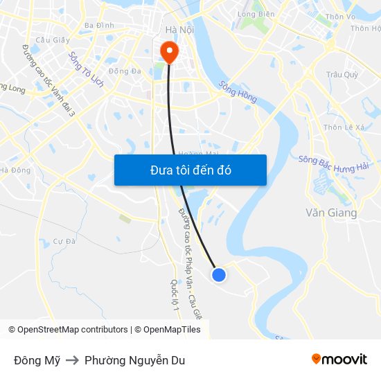 Đông Mỹ to Phường Nguyễn Du map