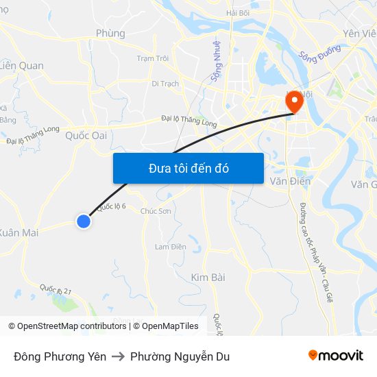 Đông Phương Yên to Phường Nguyễn Du map