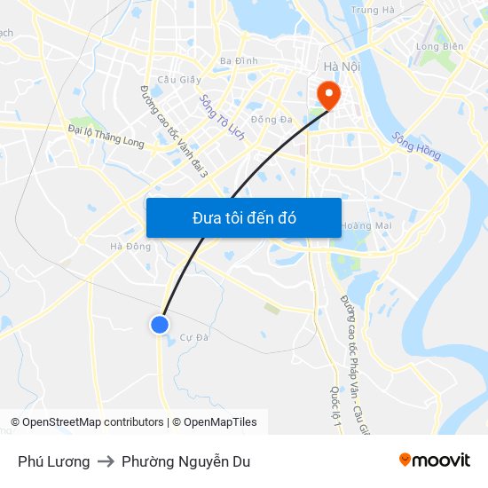 Phú Lương to Phường Nguyễn Du map