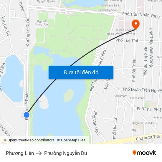 Phương Liên to Phường Nguyễn Du map