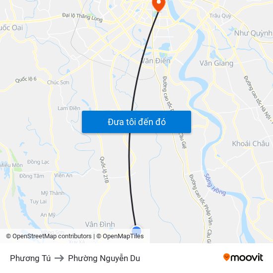 Phương Tú to Phường Nguyễn Du map