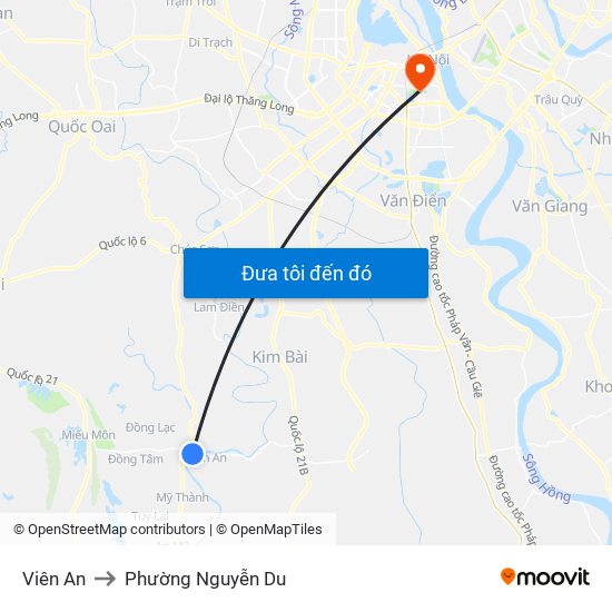 Viên An to Phường Nguyễn Du map