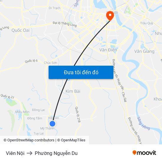 Viên Nội to Phường Nguyễn Du map