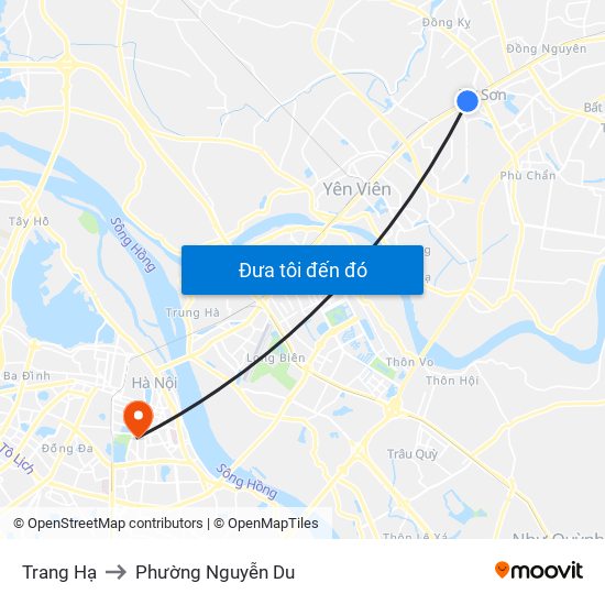 Trang Hạ to Phường Nguyễn Du map