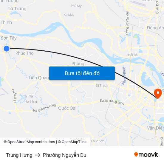 Trung Hưng to Phường Nguyễn Du map