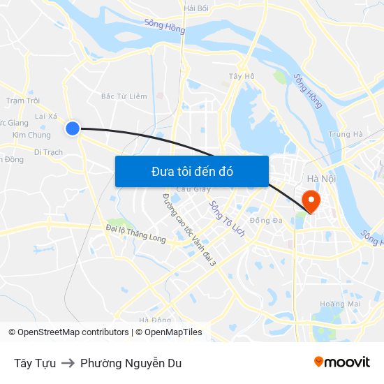 Tây Tựu to Phường Nguyễn Du map