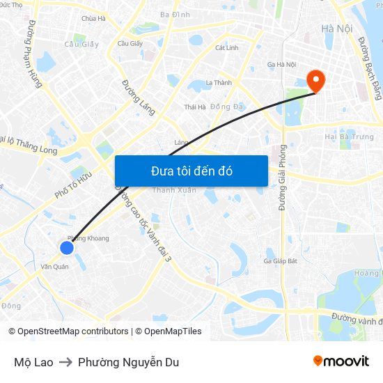 Mộ Lao to Phường Nguyễn Du map