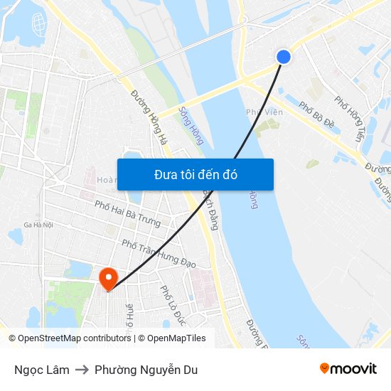 Ngọc Lâm to Phường Nguyễn Du map