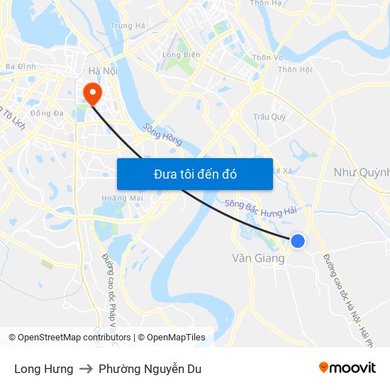 Long Hưng to Phường Nguyễn Du map