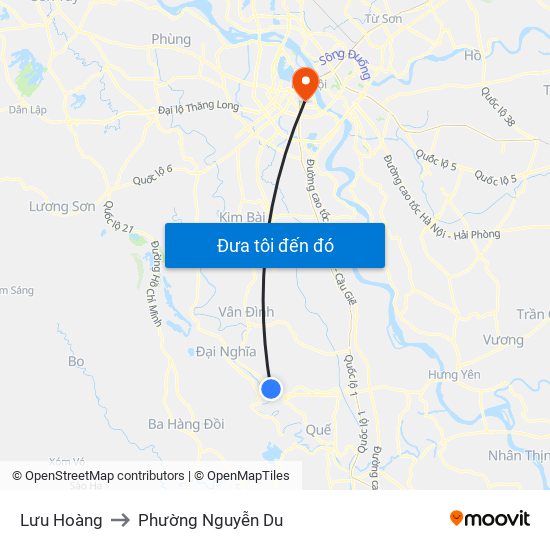 Lưu Hoàng to Phường Nguyễn Du map