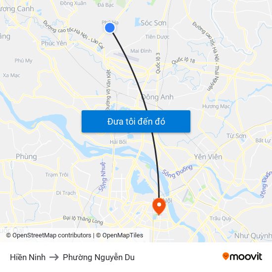 Hiền Ninh to Phường Nguyễn Du map