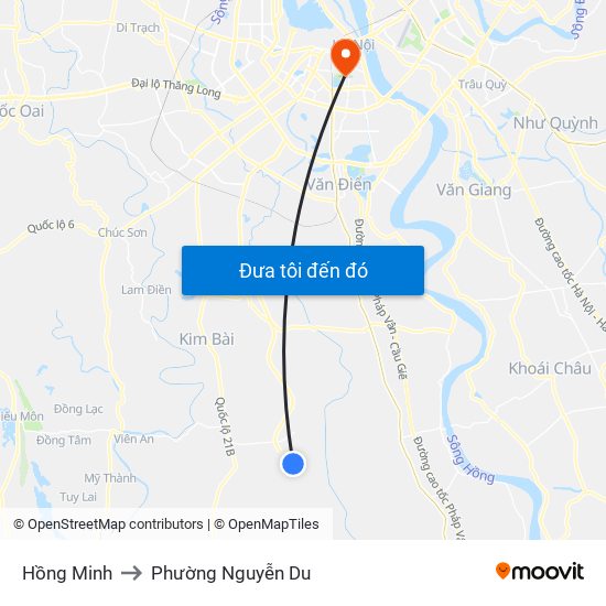 Hồng Minh to Phường Nguyễn Du map