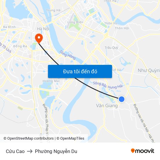 Cửu Cao to Phường Nguyễn Du map