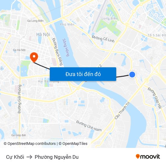 Cự Khối to Phường Nguyễn Du map