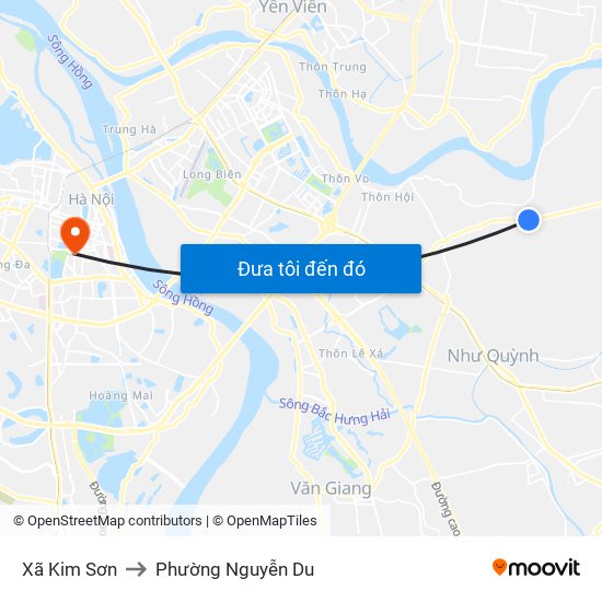 Xã Kim Sơn to Phường Nguyễn Du map