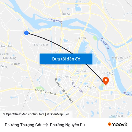 Phường Thượng Cát to Phường Nguyễn Du map