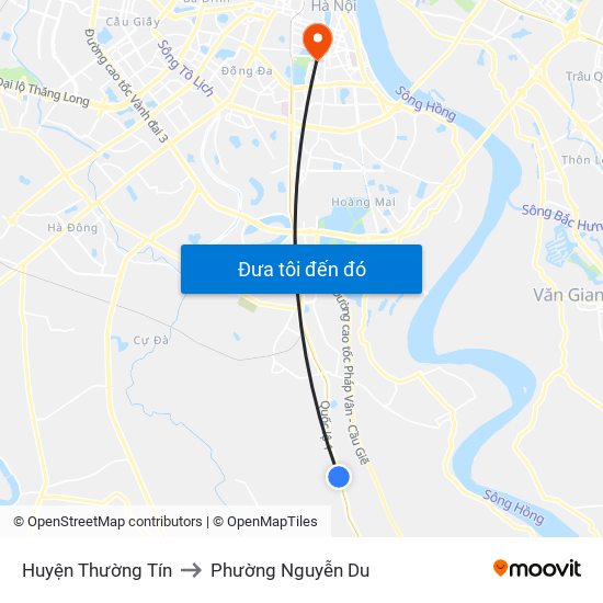 Huyện Thường Tín to Phường Nguyễn Du map