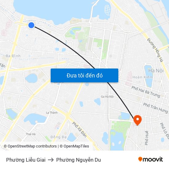 Phường Liễu Giai to Phường Nguyễn Du map